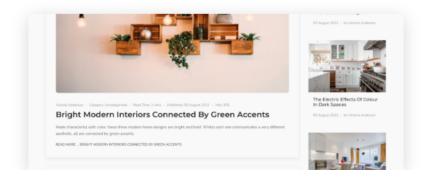 Present your latest articles in a responsive, <em>easy-to-navigate blog layout</em>