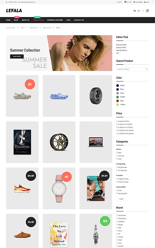 Shop - Fade Layout
