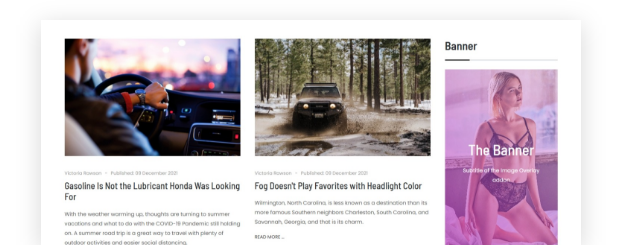Present your latest articles in a responsive, <em>easy-to-navigate blog layout</em>