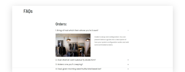 FAQ Page offers a comprehensive knowledge base