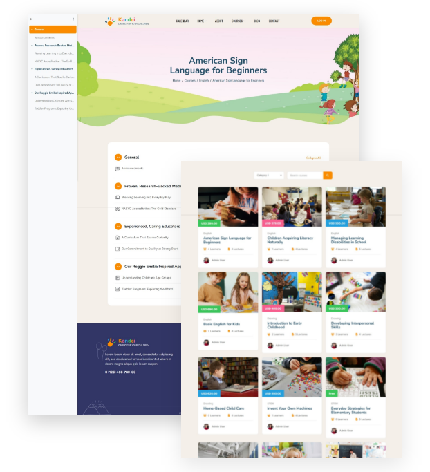 Effortless management of your <em>online learning</em> portal