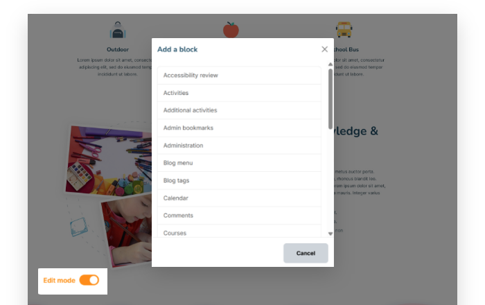 Sidebar <em>Block Drawer</em>