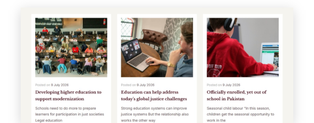 Present your latest articles in a responsive, <em>easy-to-navigate blog layout</em>