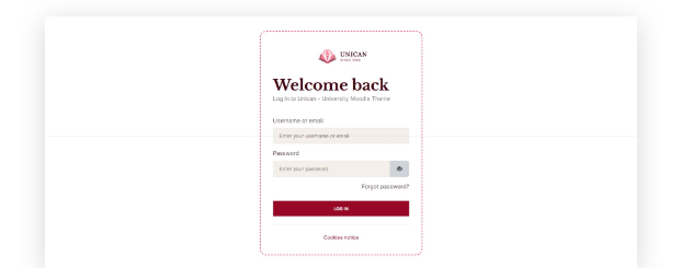 <em>Customizable</em> login page