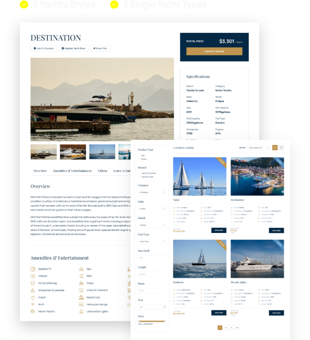 Build your <em>Yachts page</em> and showcase the best yachts