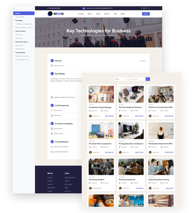 Effortless management of your <em>online learning</em> portal