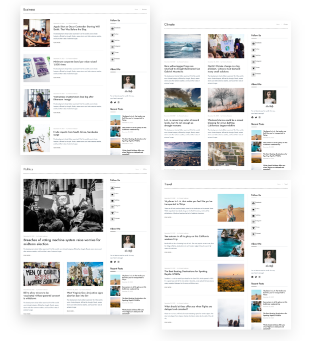 Premade Beautiful <em>Blog Layouts</em> For Your Convenience